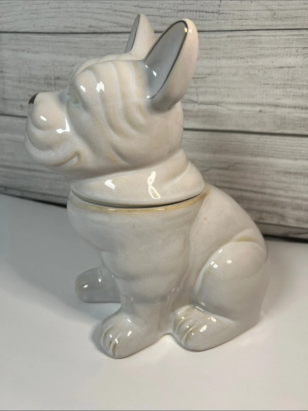 *****SOLD******Cravings by Chrissy Teigen French Bulldog Stoneware Cookie Jar